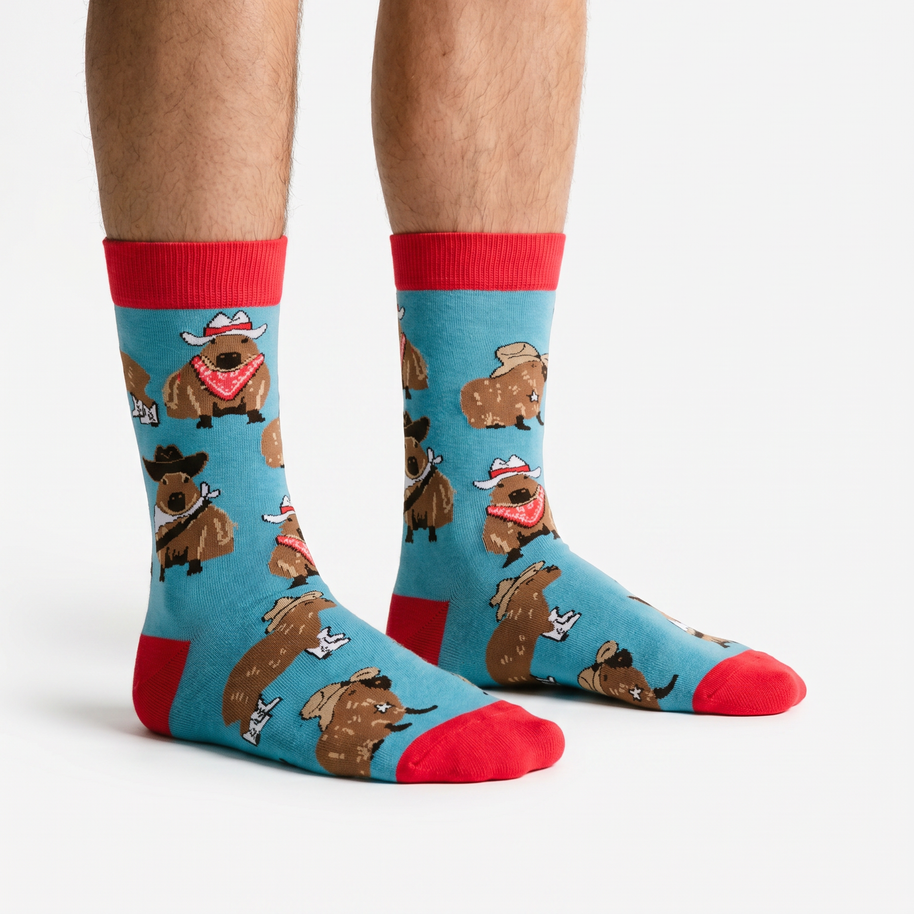 Cowboy Capybara Socks - Socktopus