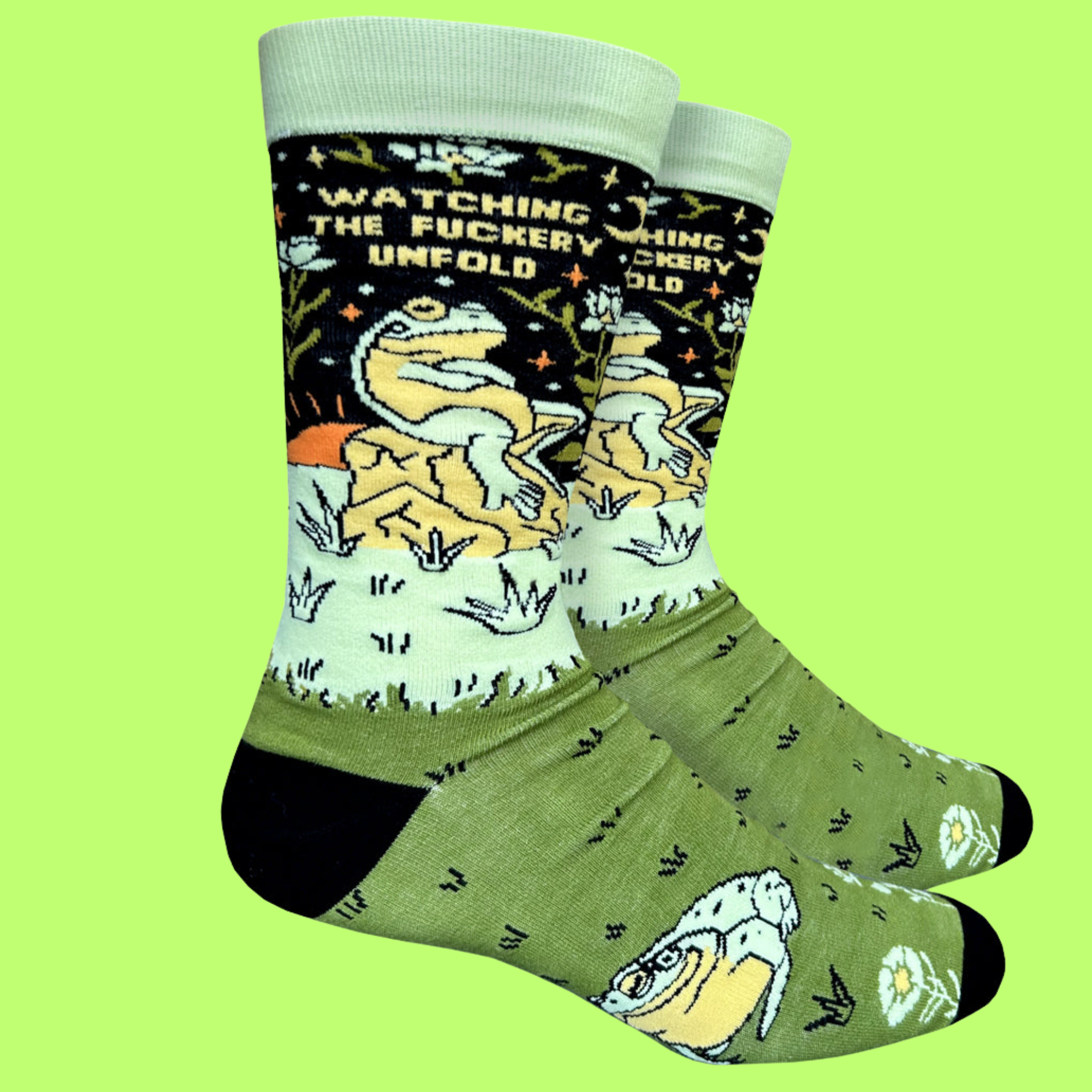 Watching the F**kery Unfold Socks - Large – Socktopus