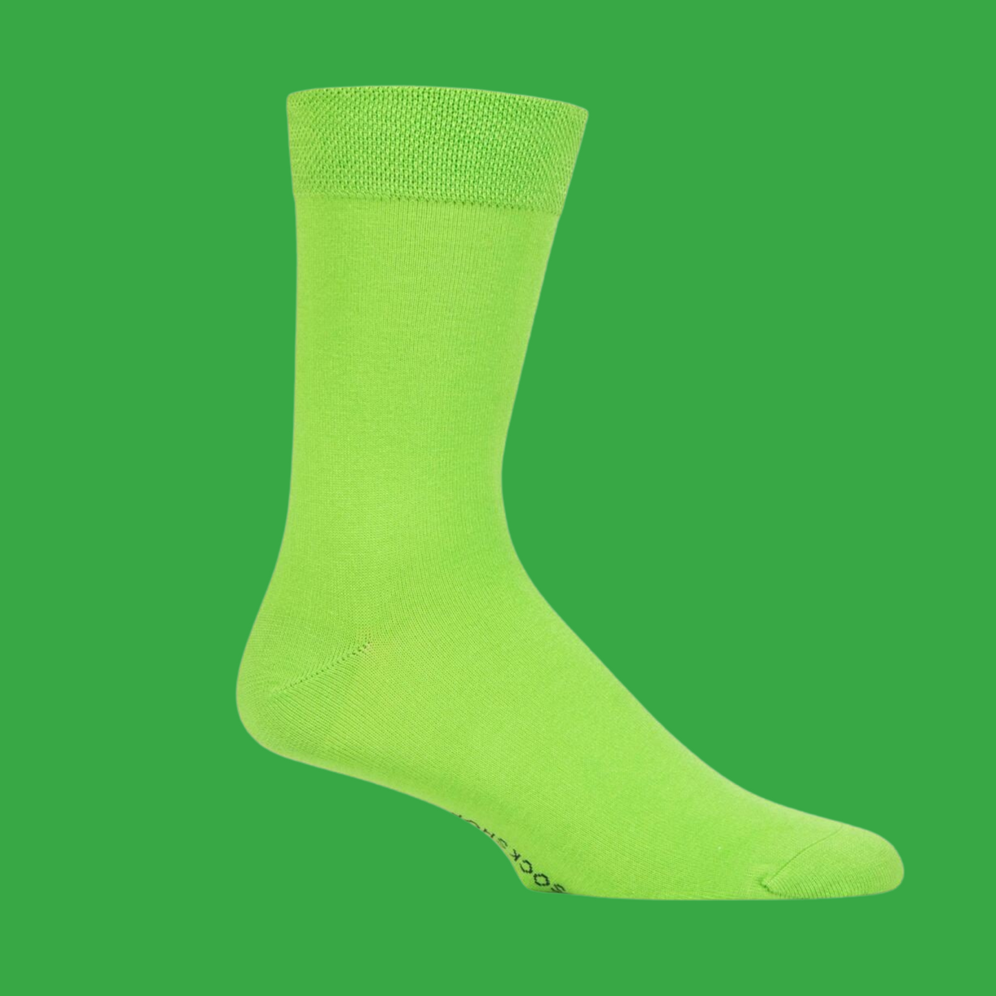 A pair of green bamboo socks.