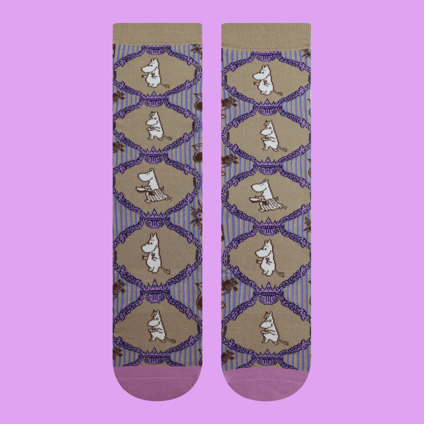 Moomin Celebration Socks. A pair of socks featuring classic Moomins characters.