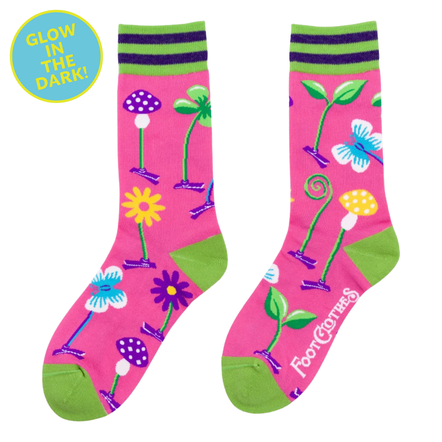 Trippy Clippies Crew Socks. A pair of socks featuring a trippy clippy design.
