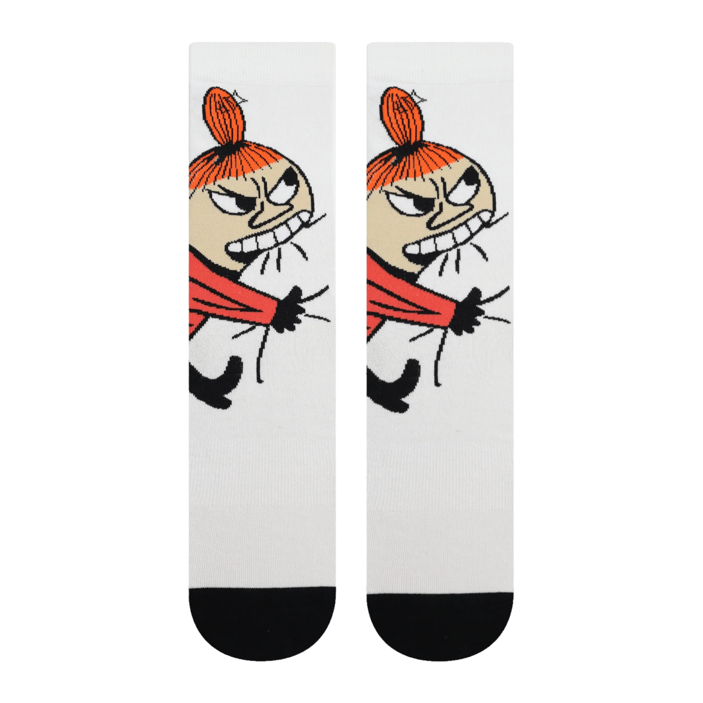 Moomin Little My Bite Socks. A pair of socks featuring Little My.