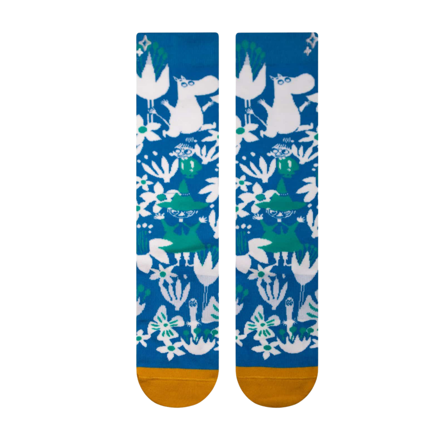 Moomin Garden Socks. A pair of socks featuring a magical Moomin garden.
