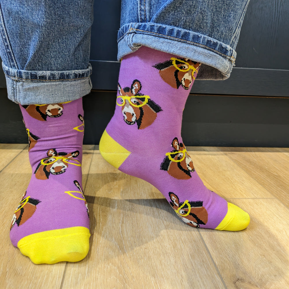 Angela wearing her favourite Soctopus socks. 