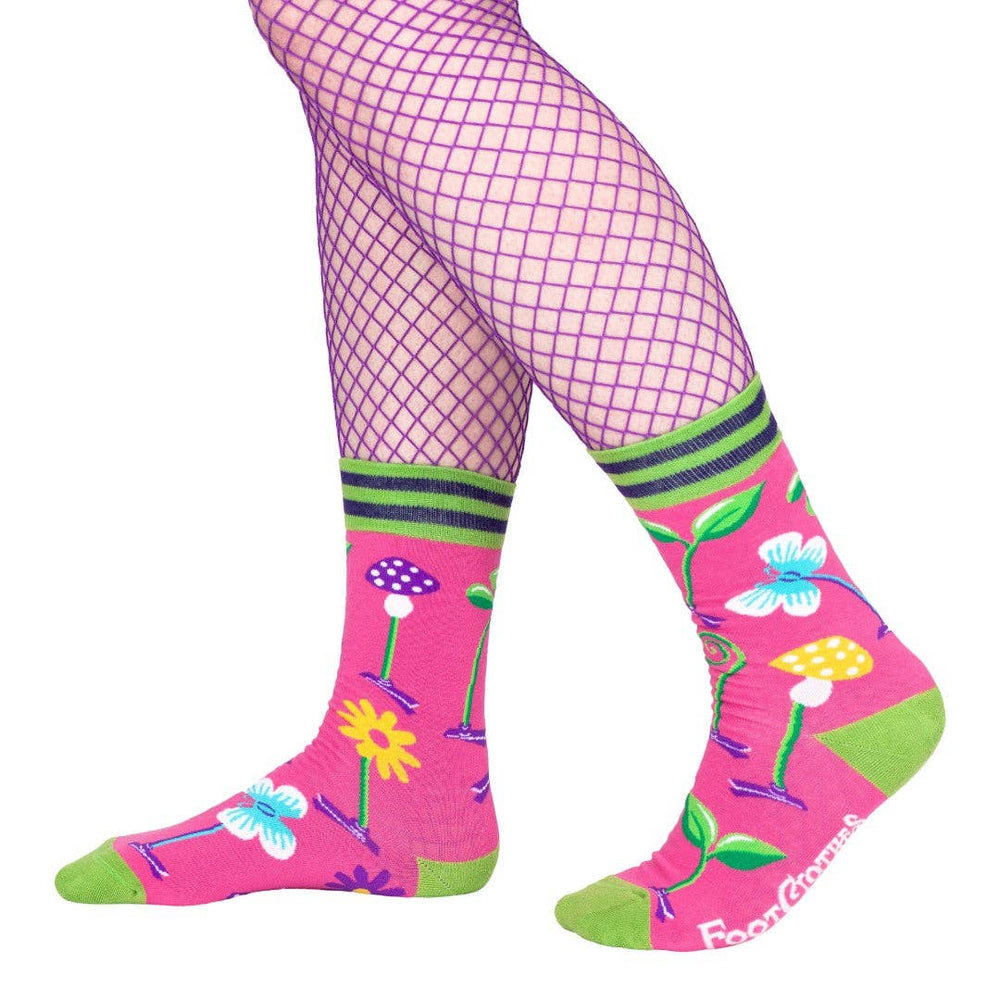 
                      
                        Trippy Clippies Crew Socks. A pair of socks featuring a trippy clippy design. 
                      
                    