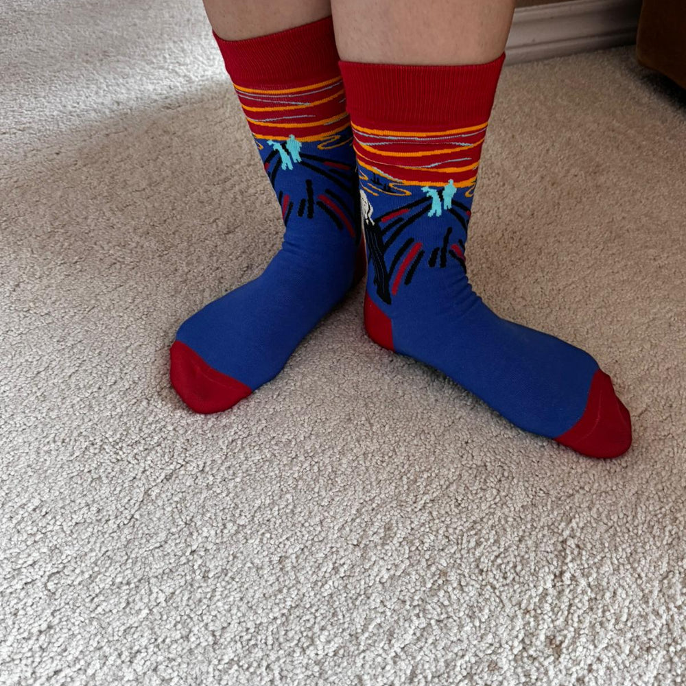 Negar wearing her favourite Soctopus socks. 
