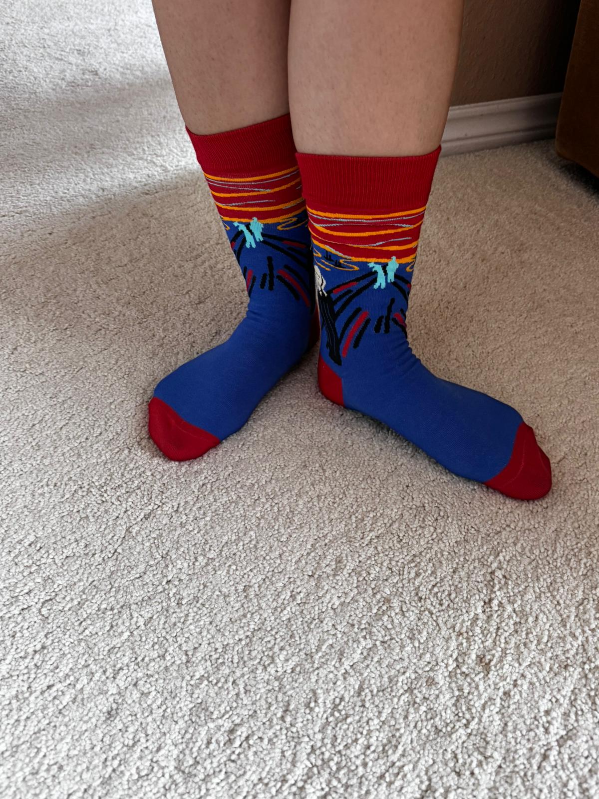 Negar wearing her favourite Soctopus socks. 