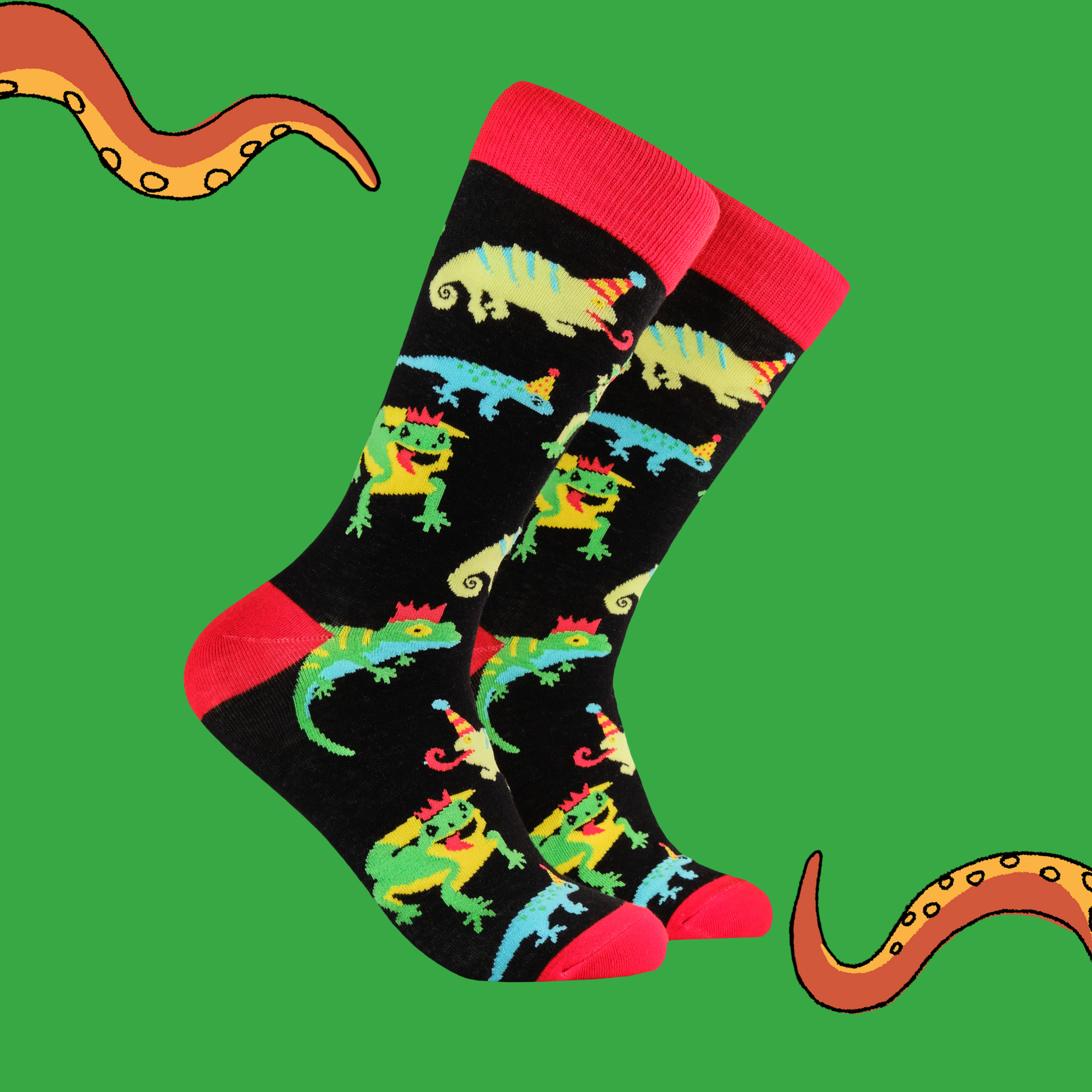 Party Lizard Socks - Socktopus - 3 Pairs for £20