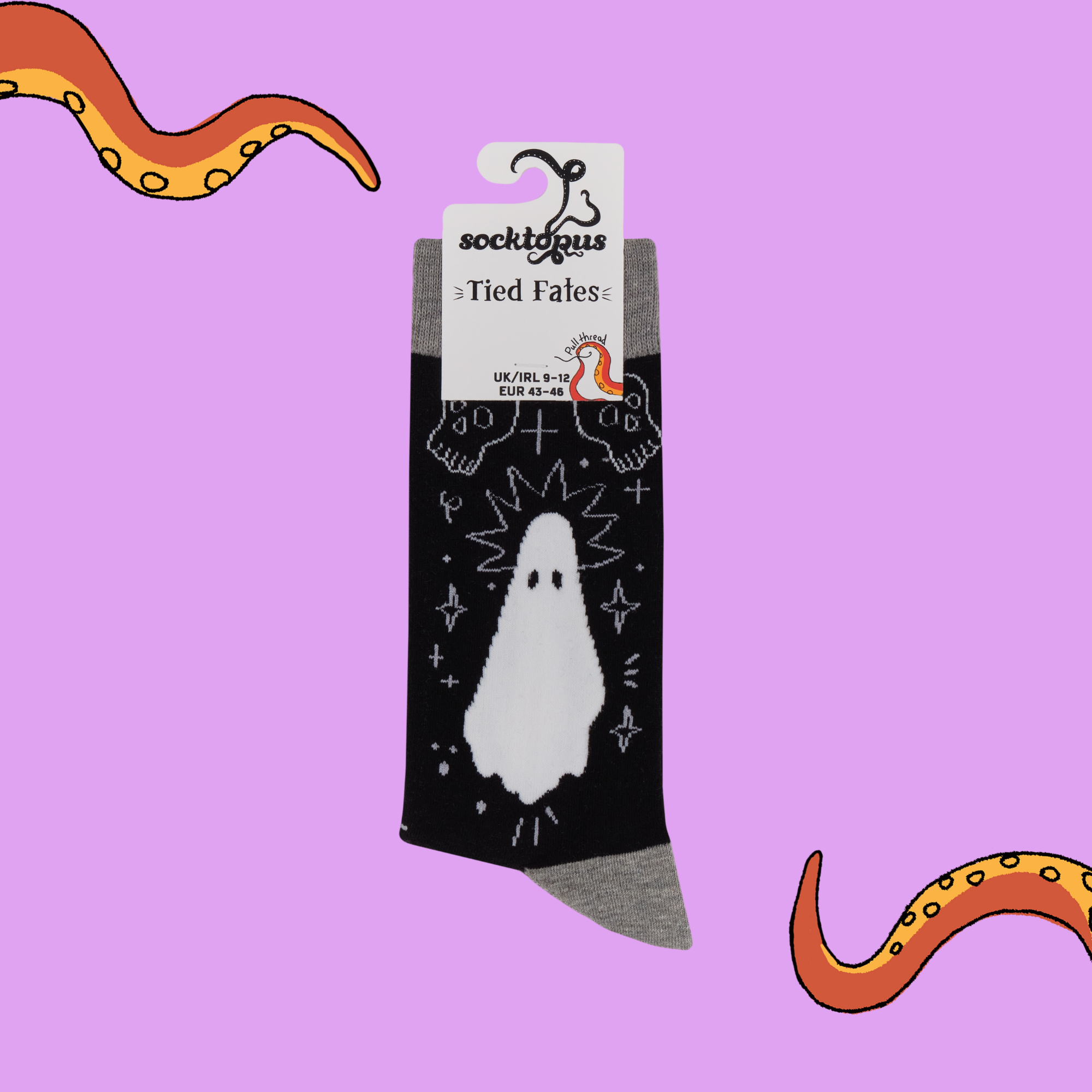 Many Mornings Socken – Mismatched Design „Der Geist“ In Gr. 39-42