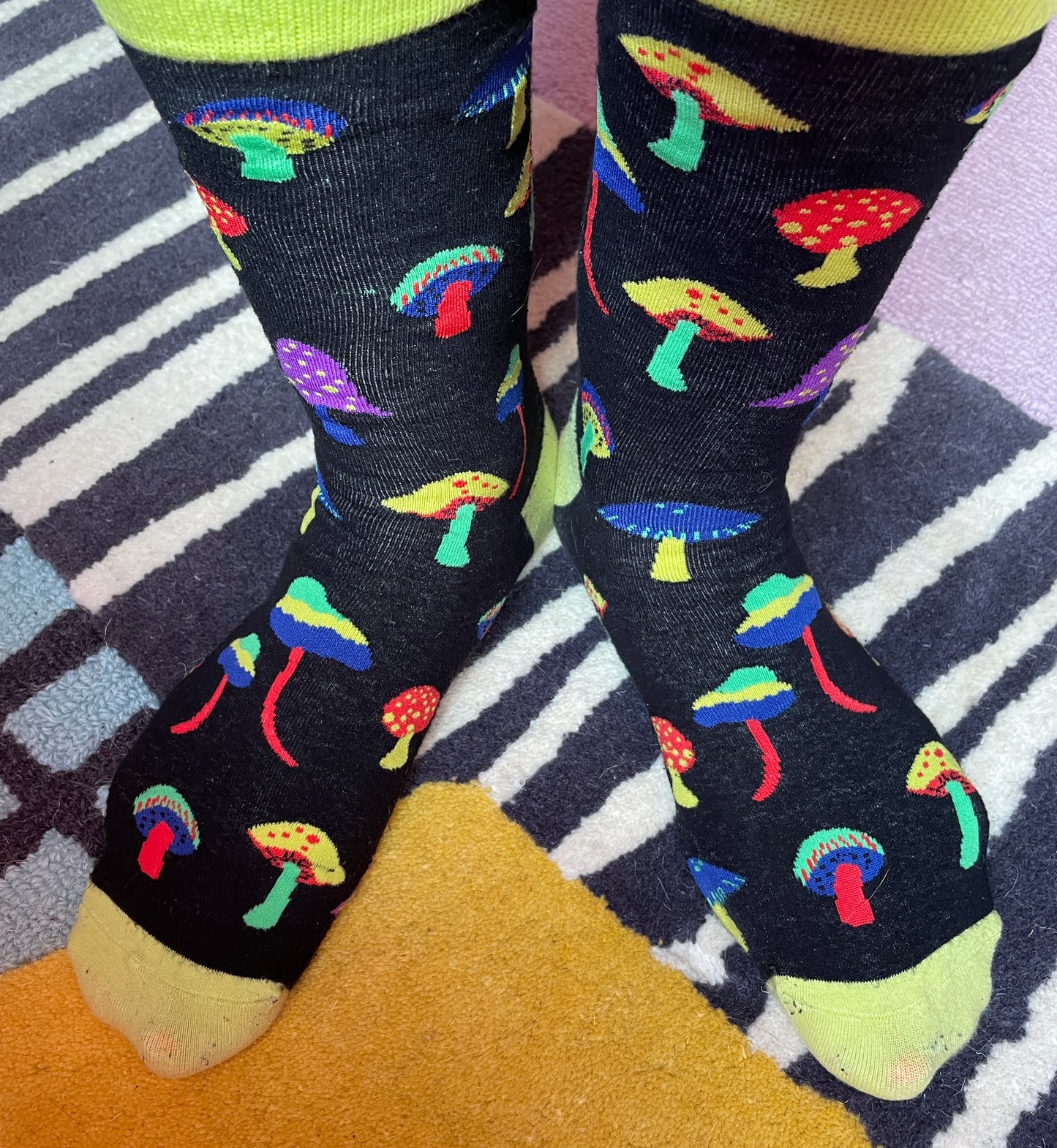 Sarah wearing her favourite Soctopus socks. 