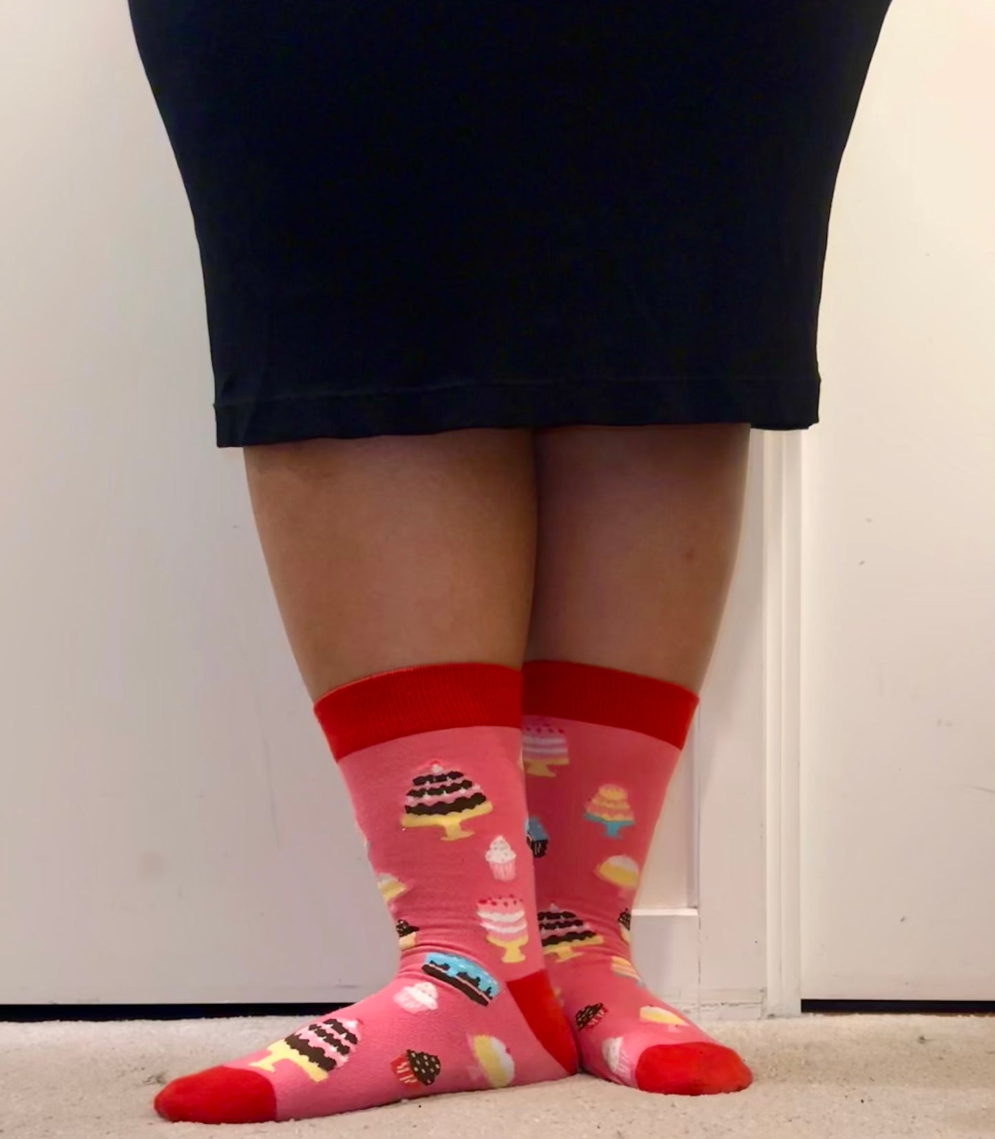 Khadija wearing her favourite Soctopus socks. 