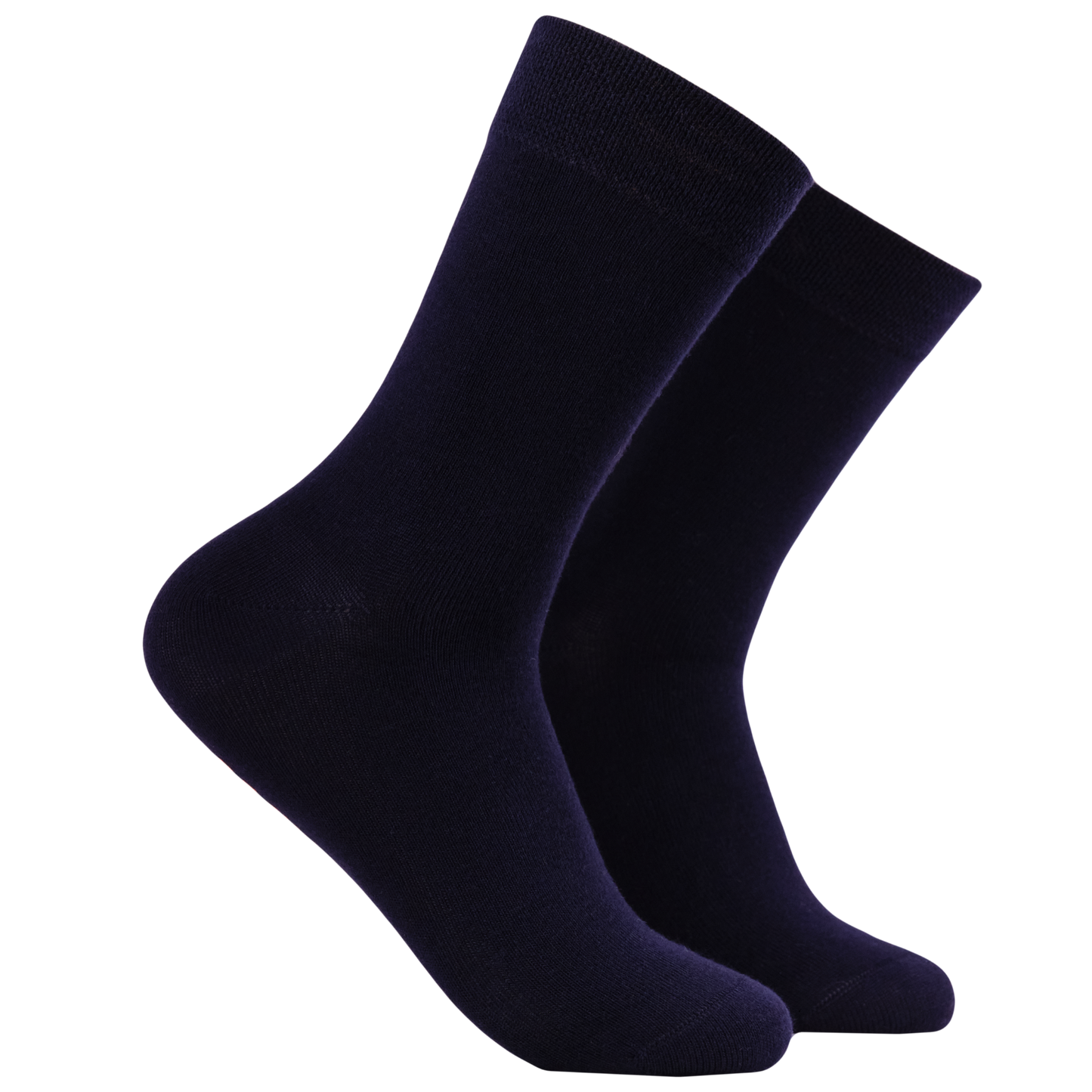 Midnight Martini - Bamboo Colours Socks. A pair of solid coloured bamboo socks. Dark Blue. 