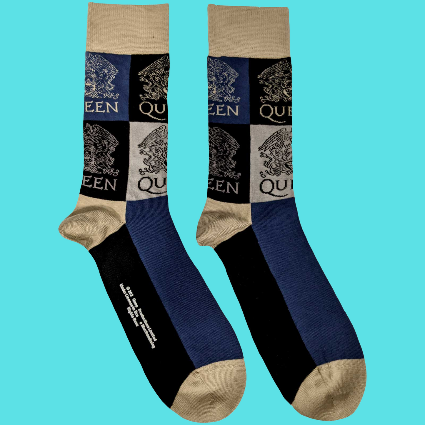 Queen Crests Blocks Socks