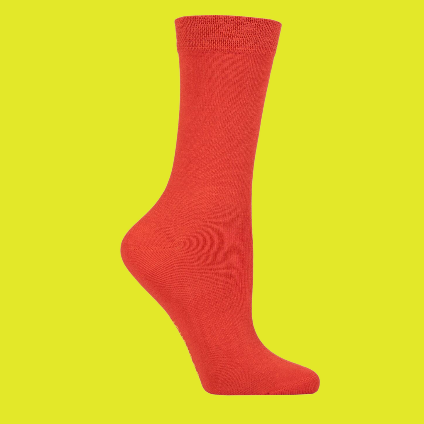 A red pair of bamboo socks.