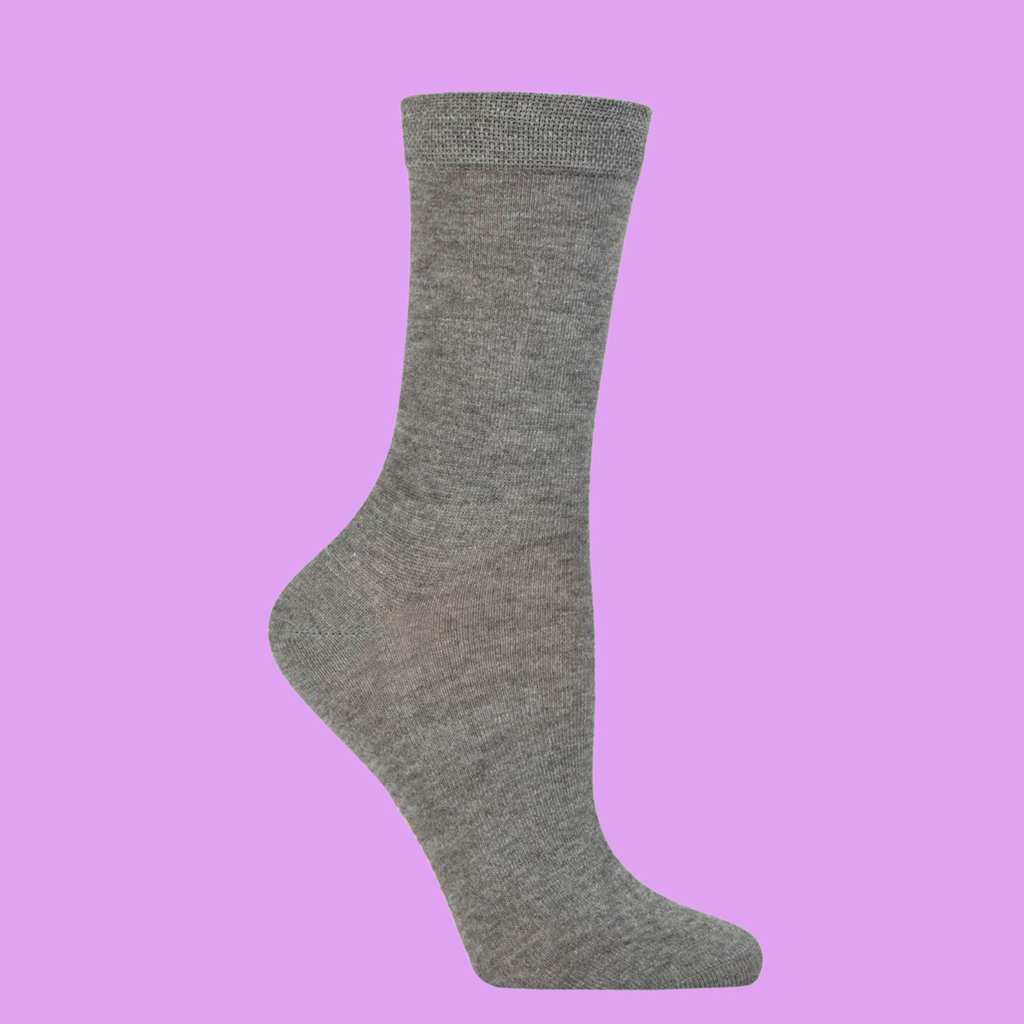 A pair of grey bamboo socks. 