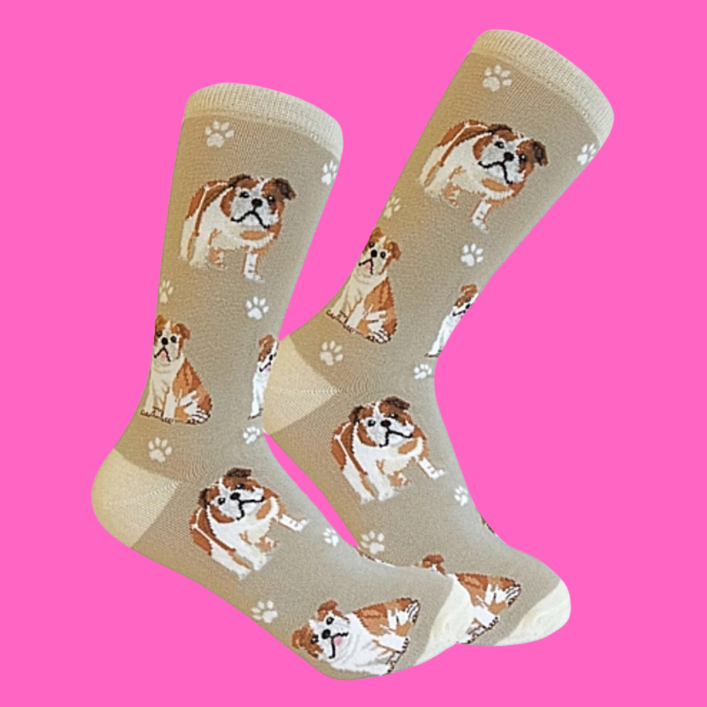 Bulldog Dog Full Body Socks