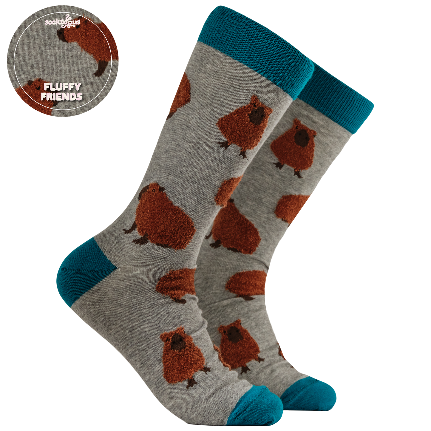 Capybara Fluffies Socks - Socktopus - Free Shipping over £10