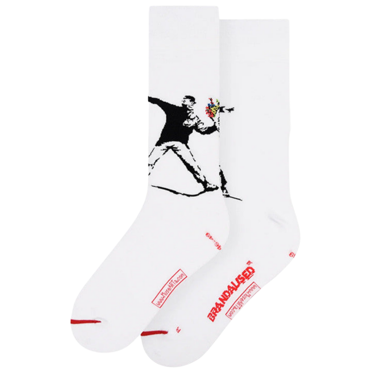 Mini Exeter Banksy Graffiti Flower Bomber Athletic Socks – Socktopus