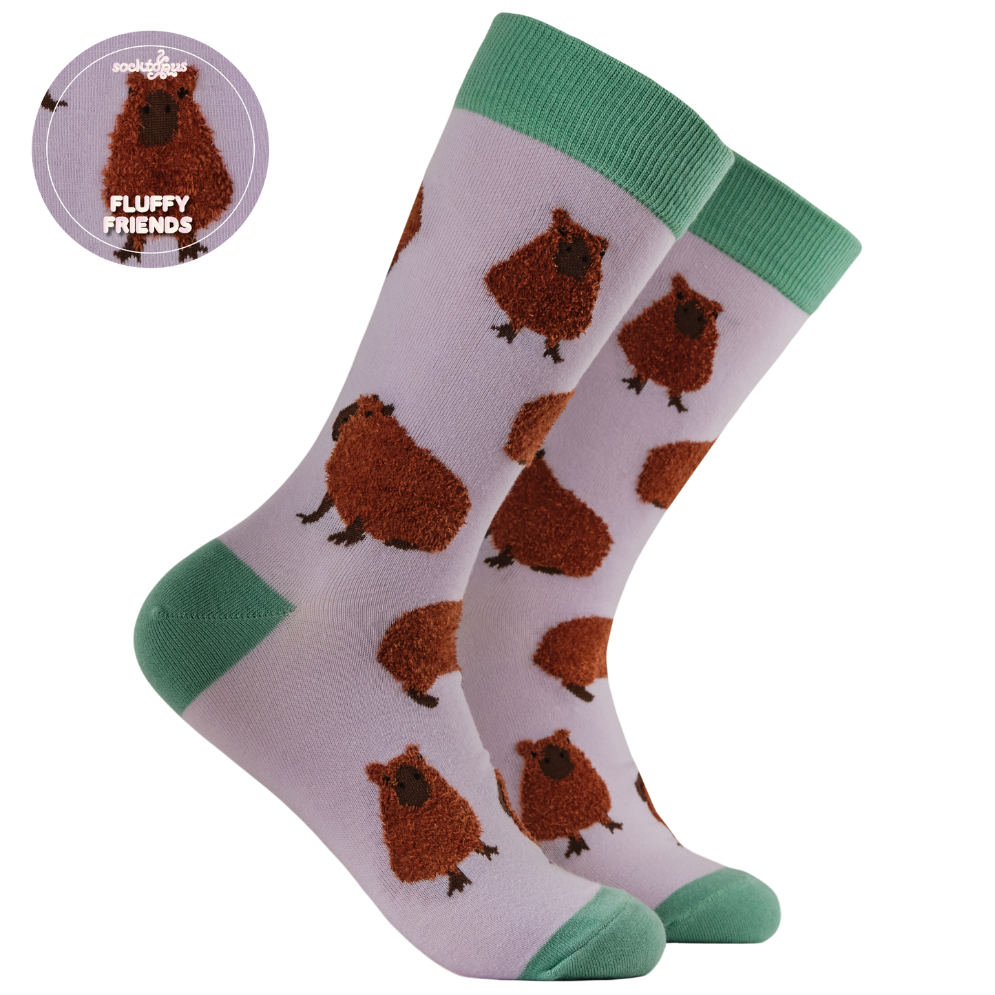 Capybara Fluffies Socks - Socktopus - Free Shipping over £10