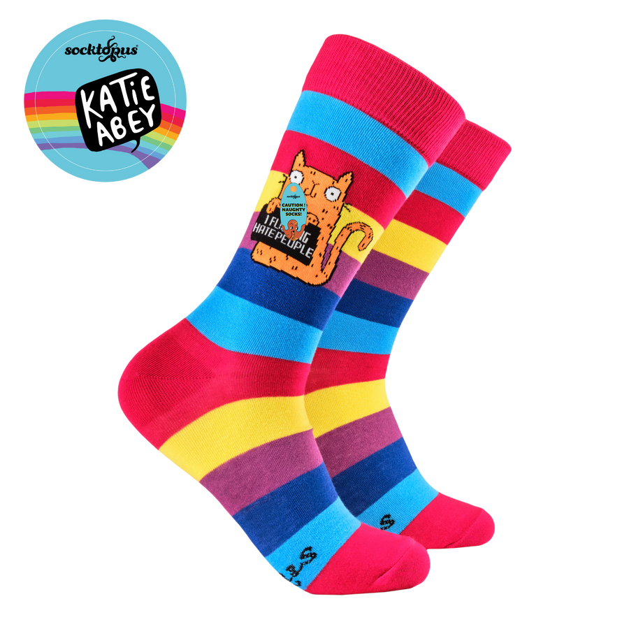 I F**king Hate People Socks - Socktopus X Katie Abey