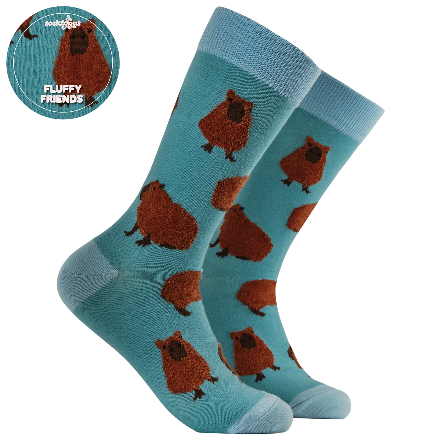 Capybara Fluffies Socks - Socktopus - Free Shipping over £10