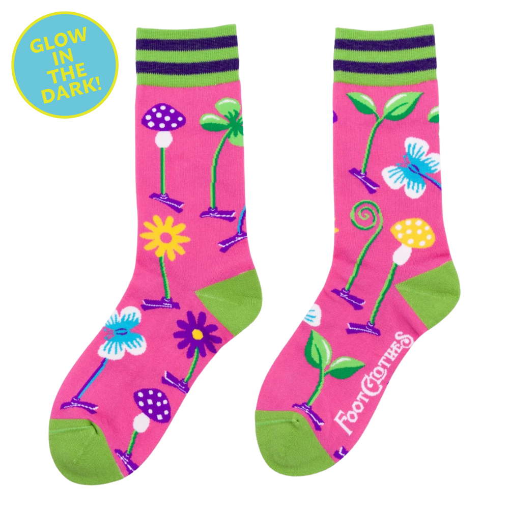
                      
                        Trippy Clippies Crew Socks. A pair of socks featuring a trippy clippy design. 
                      
                    
