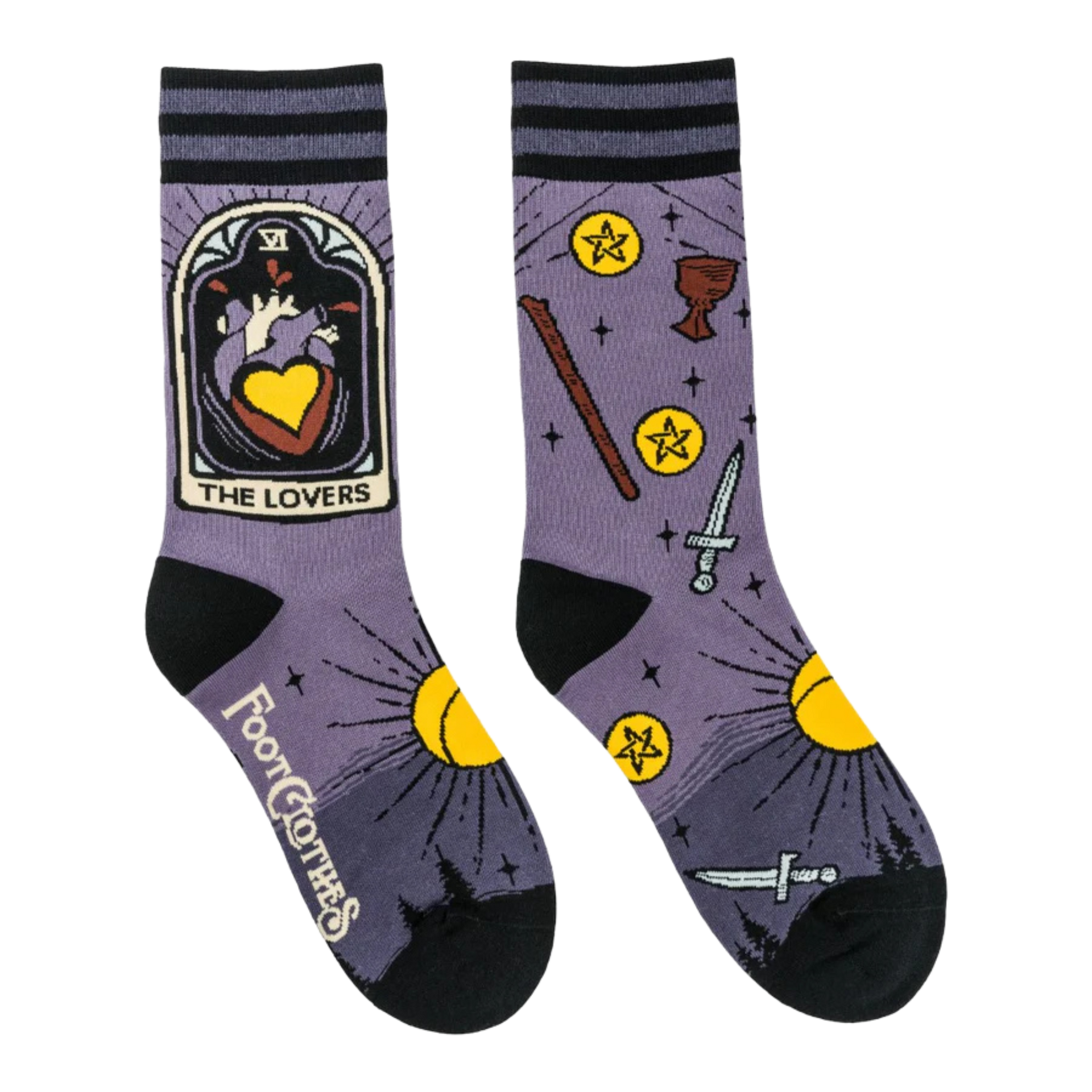 The Lovers Tarot Nouveau Crew Socks - Socktopus