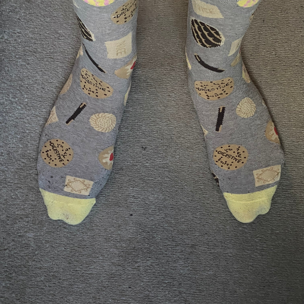 Dan wearing his favourite Soctopus socks. 
