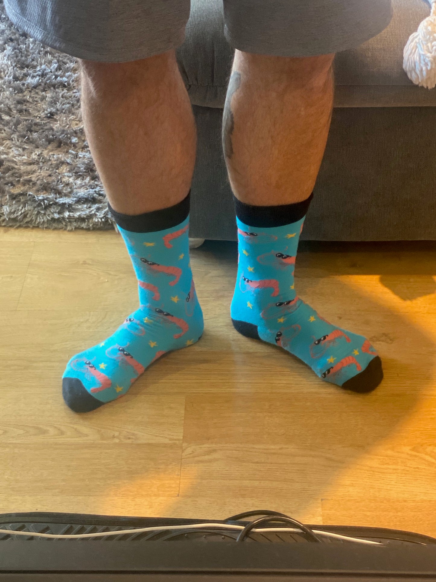 Wagner wearing his favourite Soctopus socks. 