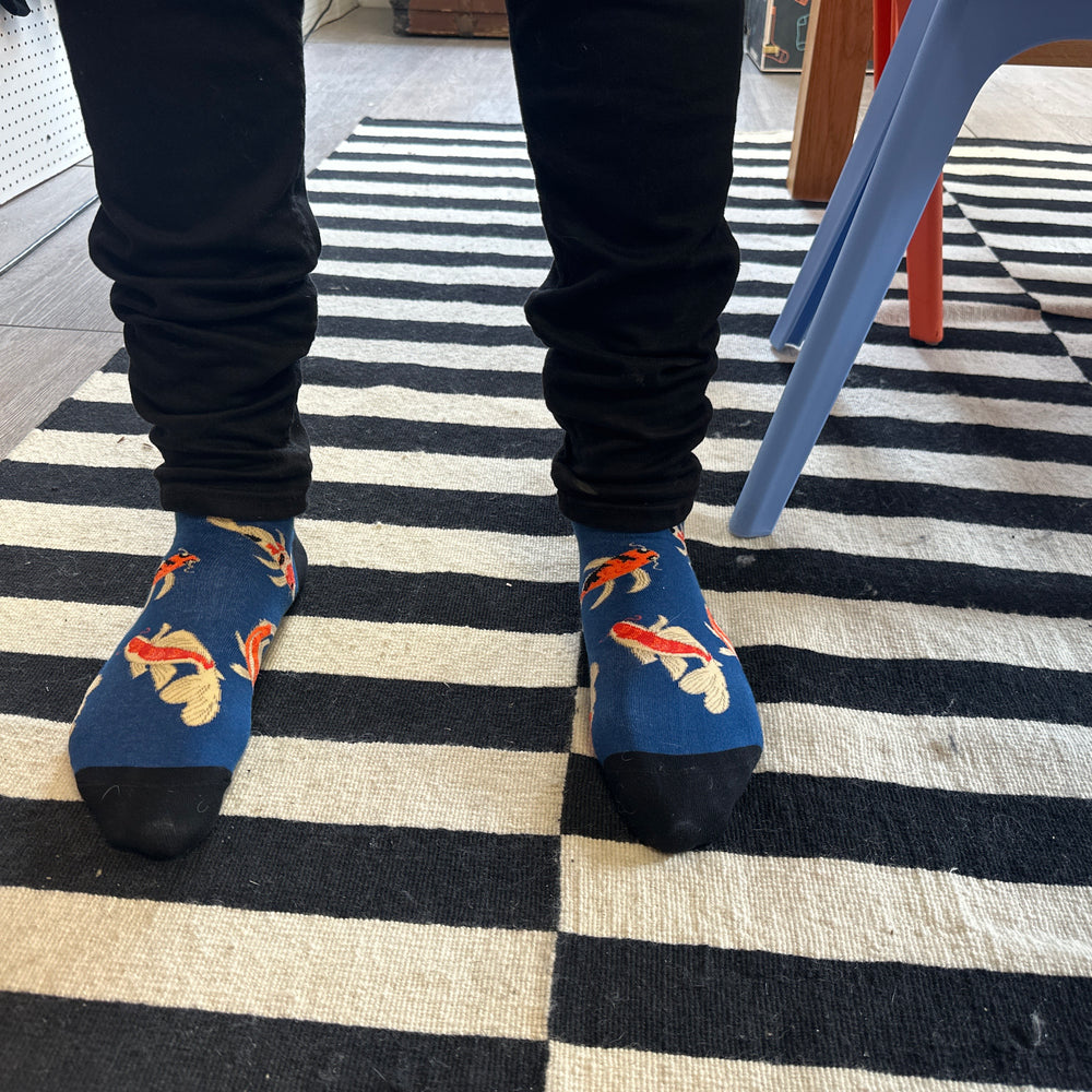 Cam wearing his favourite Soctopus Socks. 