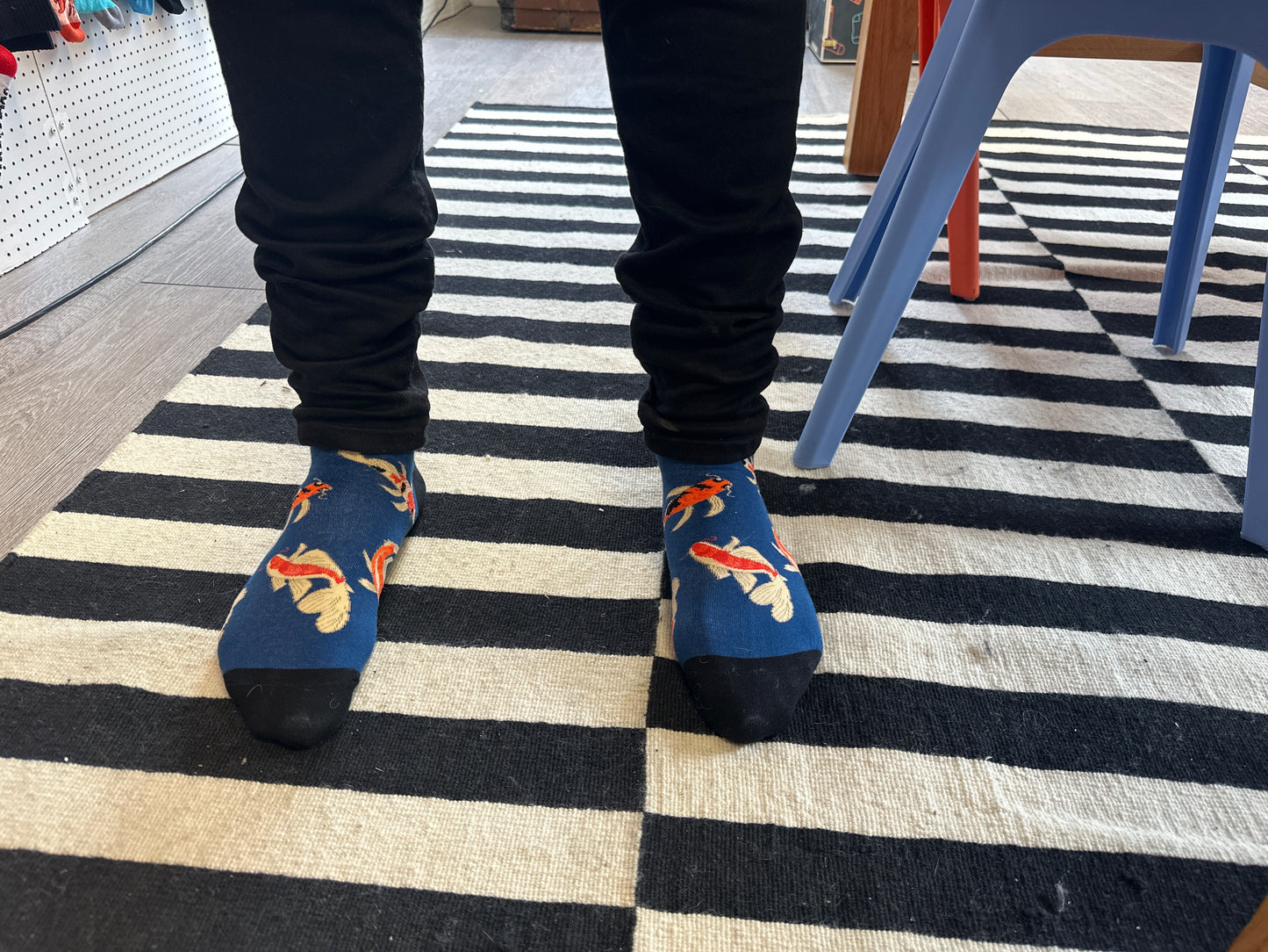 Cam wearing his favourite Soctopus Socks. 