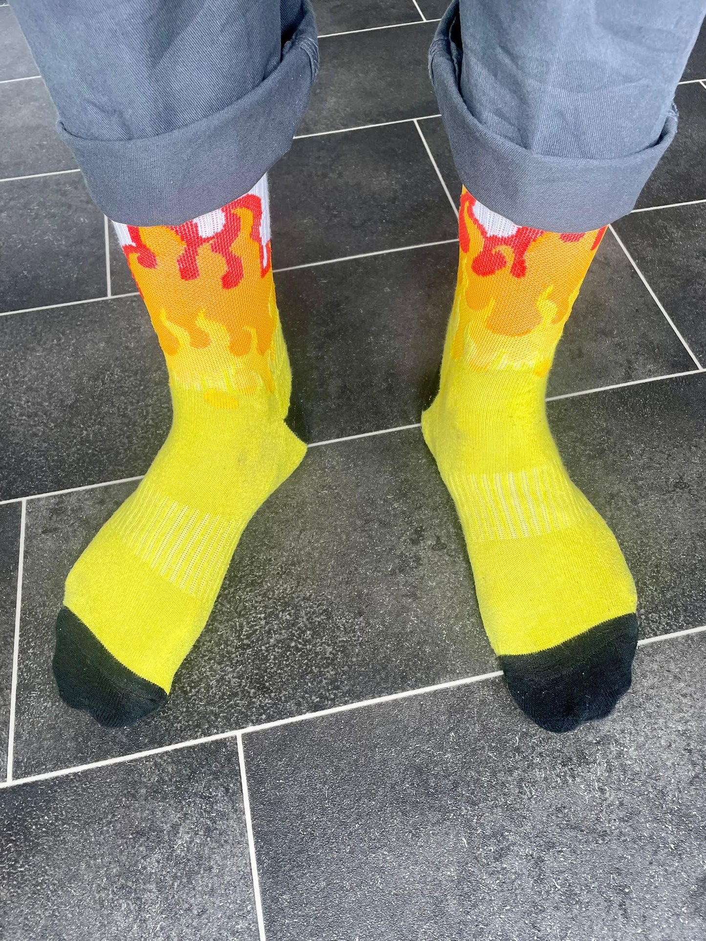 Danny wearing his favourite Soctopus socks. 